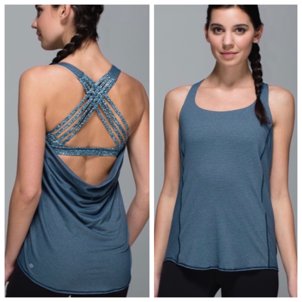 Lululemon Wild Tank Heathered Alberta Lake Sz. 6
